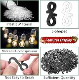 Vaktop Gutter Hooks for Outdoor Lights 120PCS Mini S Clips for Xmas Party view 5