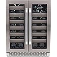 Whynter BWR-401DS 40 Bottle Stainless Steel Dual Zone Built Wine Refrigerators-Elite Series with Seamless Doors