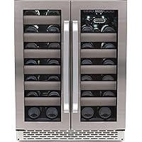 Whynter BWR-401DS 40 Bottle Stainless Steel Dual Zone Built Wine Refrigerators-Elite Series with Seamless Doors