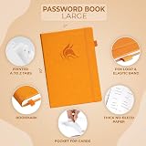 Clever Fox Password Book with Alphabetical Tabs Yellow Large 18x25 cm view 2