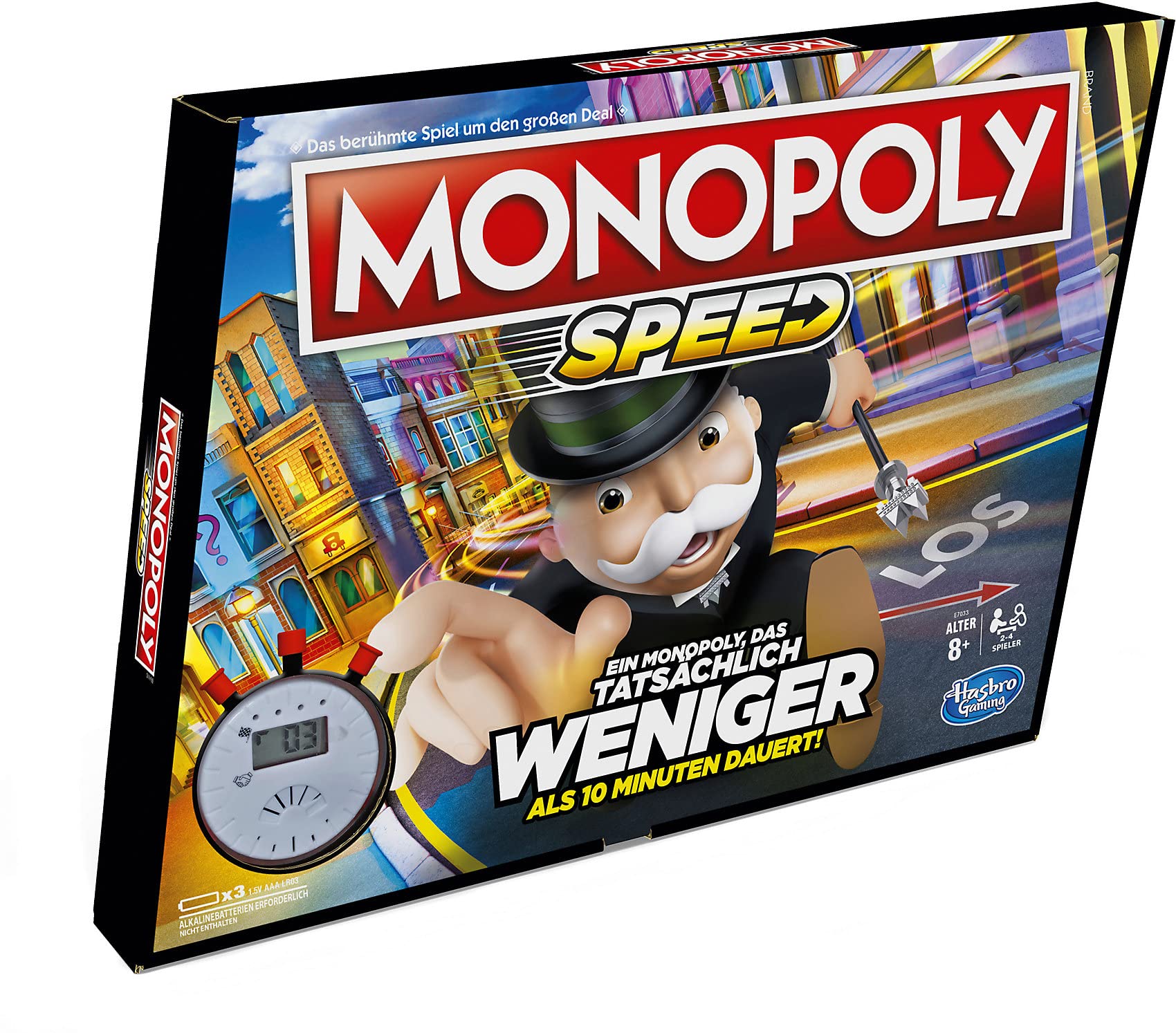 Monopoly Speed Board Game, Monopoly in Less Than 10 Minutes, A Fast Version of the Monopoly Board Game from 8 Years, Game for 2-4 Players