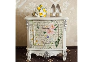 Flortlias Large Decoupage Paper for Furniture, Floral Printed Tissue Paper for Furniture, DIY Crafts Rice Papers, Vintgae Wild Flower, Letter 16.54" x19.69"