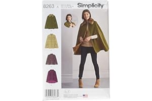 Simplicity 8263 Women's Cape and Capelets Sewing Patterns, Sizes XS-XL