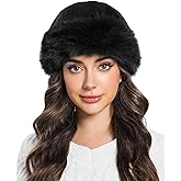 Aiphamy Women's Faux Fur Fluffy Bucket Hat Winter Warm Fuzzy Mongolian Hat Fisherman Cap Beanie