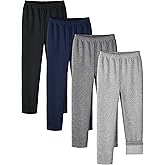 Kiiavoro 4 Pack Girls Fleece Lined Leggings Cotton Kids Winter Warm Leggings Thick Thermal Tights Pants