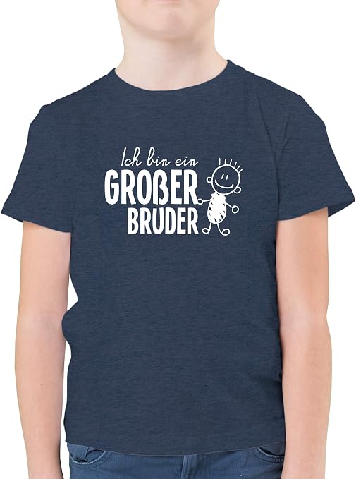 Shirtracer Kinder T-Shirt 'Großer Brudersaurus' - Für Jungen, 100% Baumwolle, Lustiges Schwangerschaftsverkündungs-Motiv