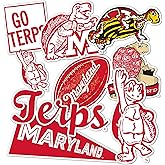 Desert Cactus University of Maryland Sticker Terrapins UMD Terps Vinyl Decals Laptop Water Bottle Car Type 2 (T2 Vintage 2)