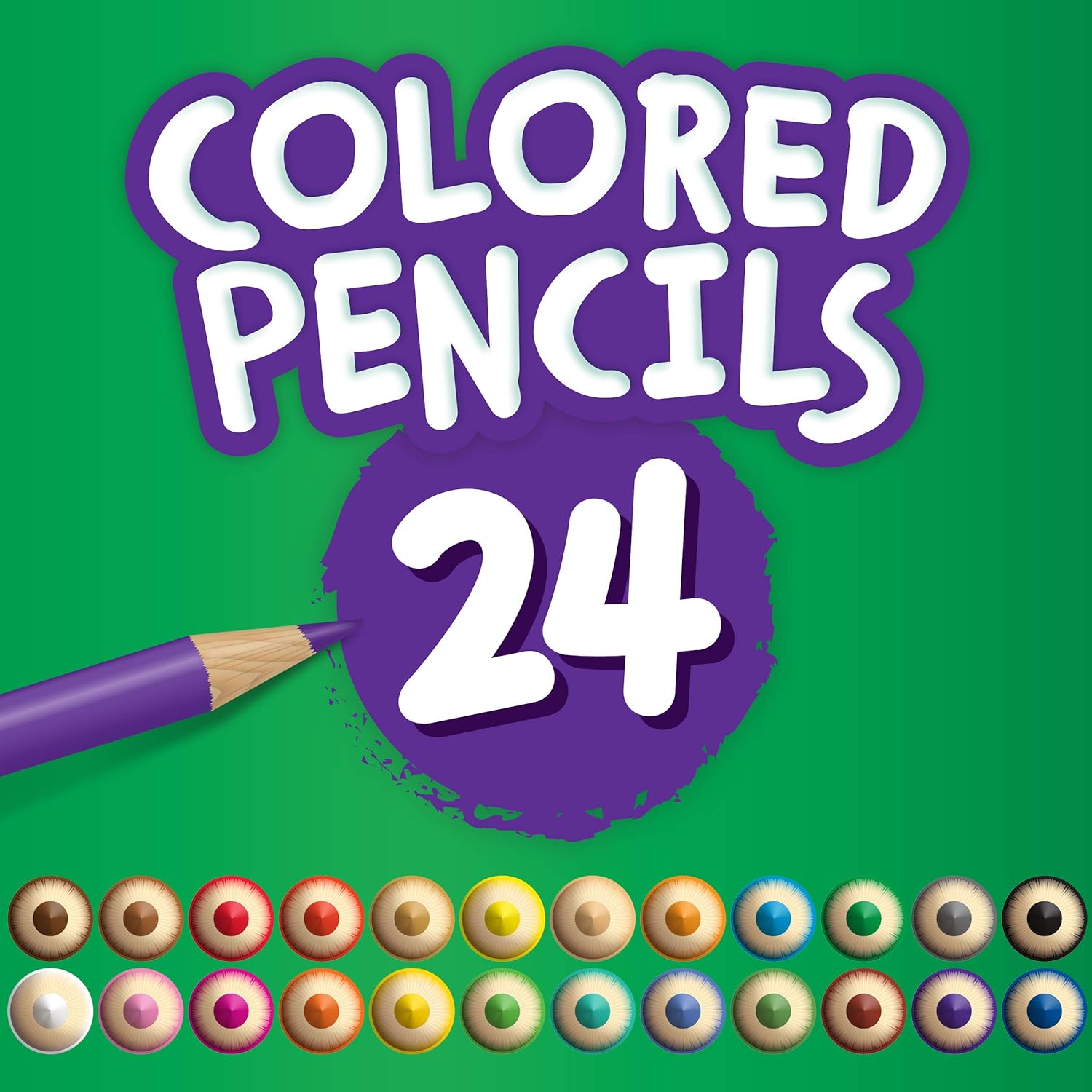 Crayola Colored Pencils, Coloring Supplies, 24 Count: Toys & Games
