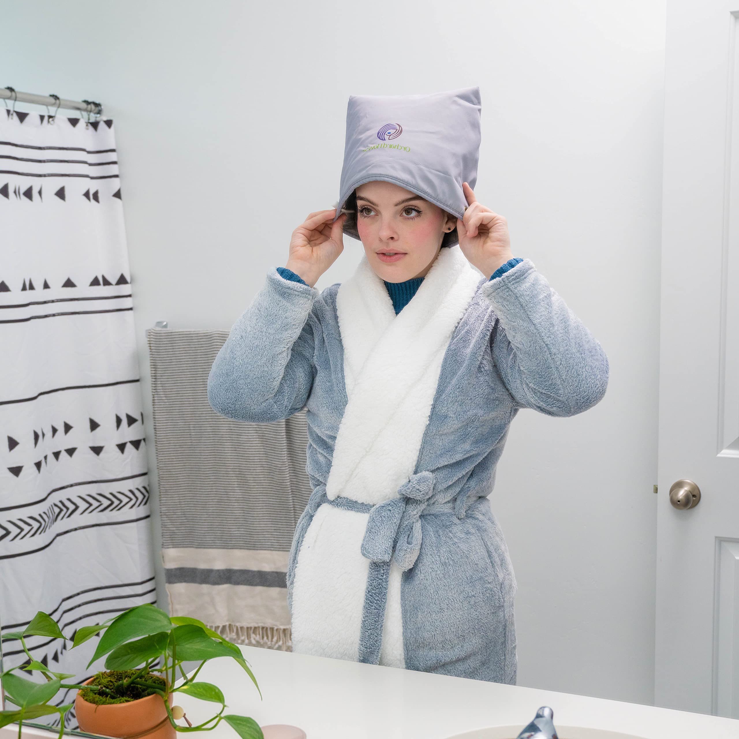 Orchardhowse Heat Cap for Deep Conditioning - Hair Steamer to Reduce Hair Loss, Minimize Breakage & Boost Hair Health (Arctic Grey)