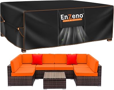 Enzeno Large Garden Furniture Cover 300x250x100cm Waterproof 420D Windproof