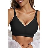LXOXL Wireless Bras for Women No Underwire Seamless Push Up Full Coverage Everyday Bra Comfortable Supportive Tshirt Bralette