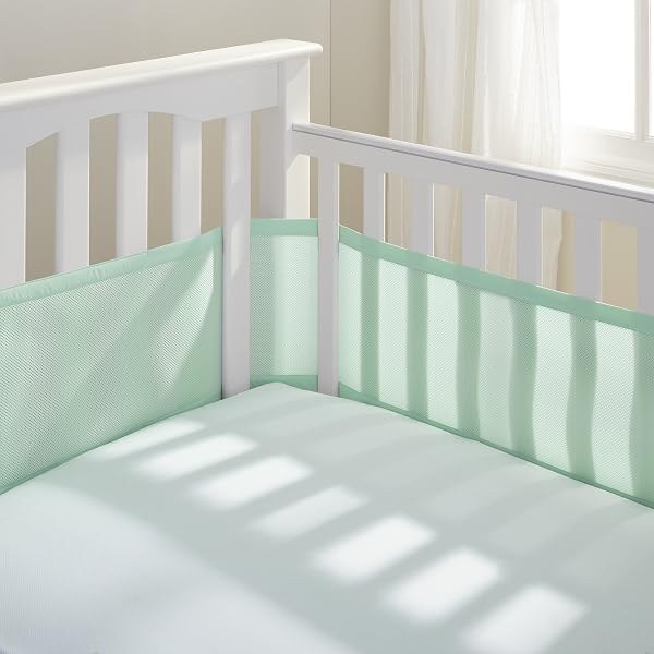 Sided Crib Bumpers BreathableBaby Crib Mesh Liner - Deluxe 4mm Mesh For ...