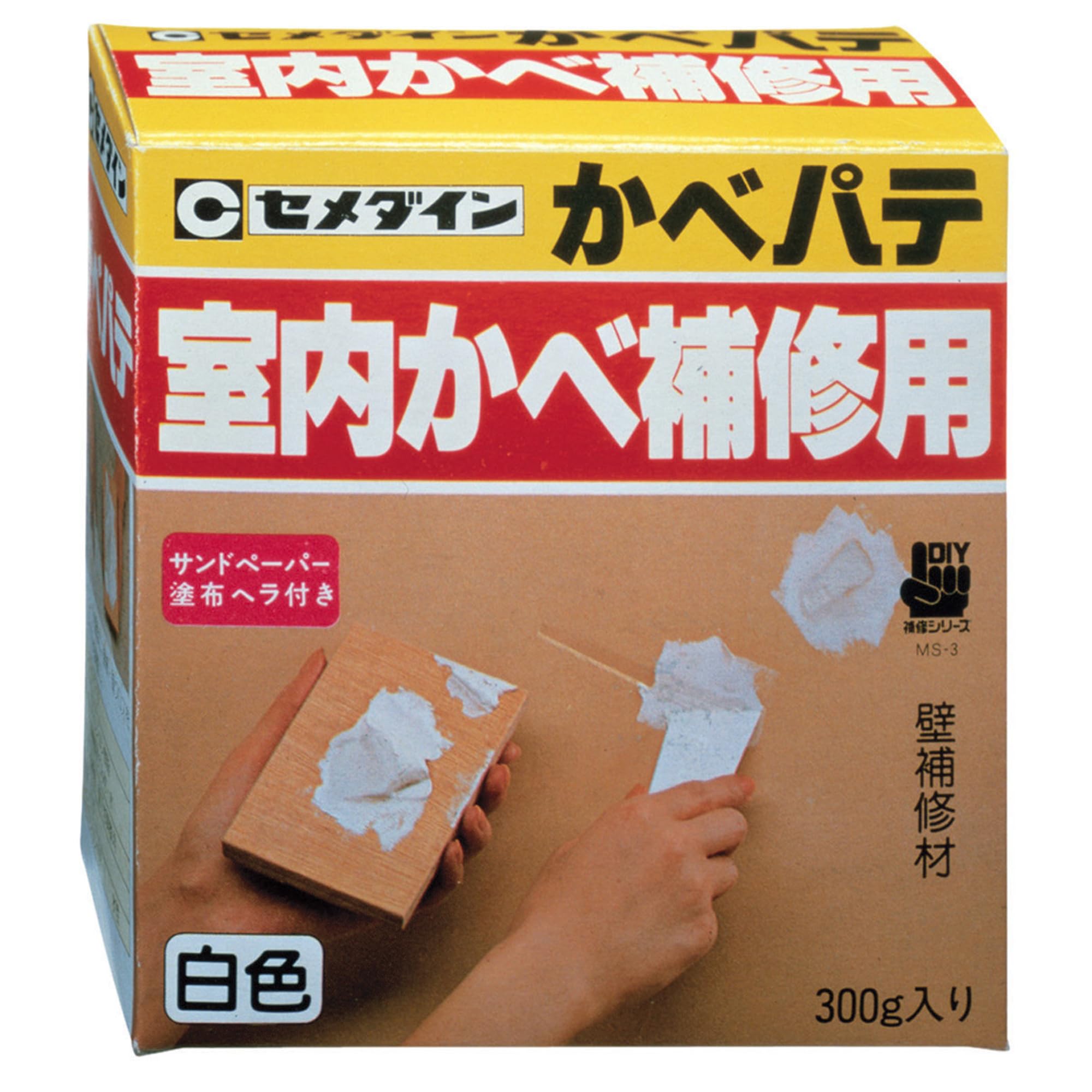 セメダイン(Cemedine) 室内壁補修用 かべパテ 300g 箱 HC-121商品画像