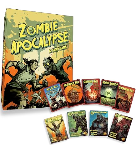 Zombie Apocalypse Card Game - High-Stakes Survival Game For 1+ Players, Strategic, Quick 15-20 Min Rounds