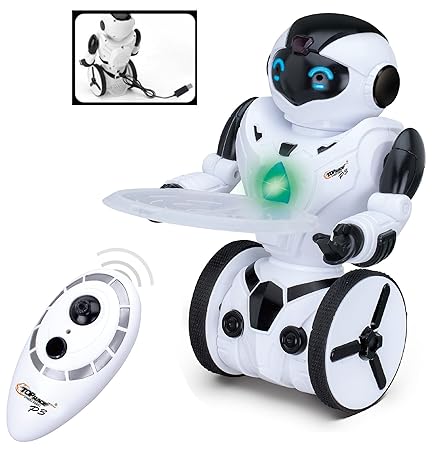 Top Race® ferngesteuerter Roboter, intelligenter balancierender Roboter, 5 Bedienungsstufen, tanzen, boxen, fahren, laden, Ge