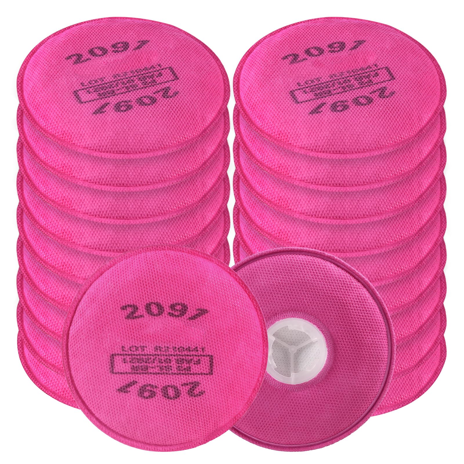 Photo 1 of (10 Pairs) 2091 Filter for Respirator,Respirator Filters/Cartridges,Compatible with 6000,7000,FF-400 Respirator mask,Suitable for Filtering Solid Matter,Paint,Asbestos etc