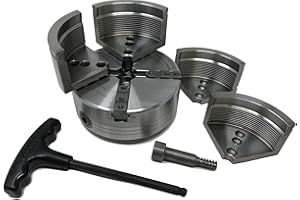 Nova 13060 5" Titan 3 III Chuck 1-1/4" x 8tpi Direct Thread with Nova 13020 5" Powergrip Jaws