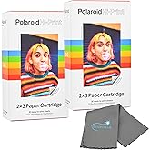 Polaroid Hi Print 2x3 Paper Cartridge, Peel and Stick, 2 Pack (40 Photos) with a Microfiber Cleaning Cloth