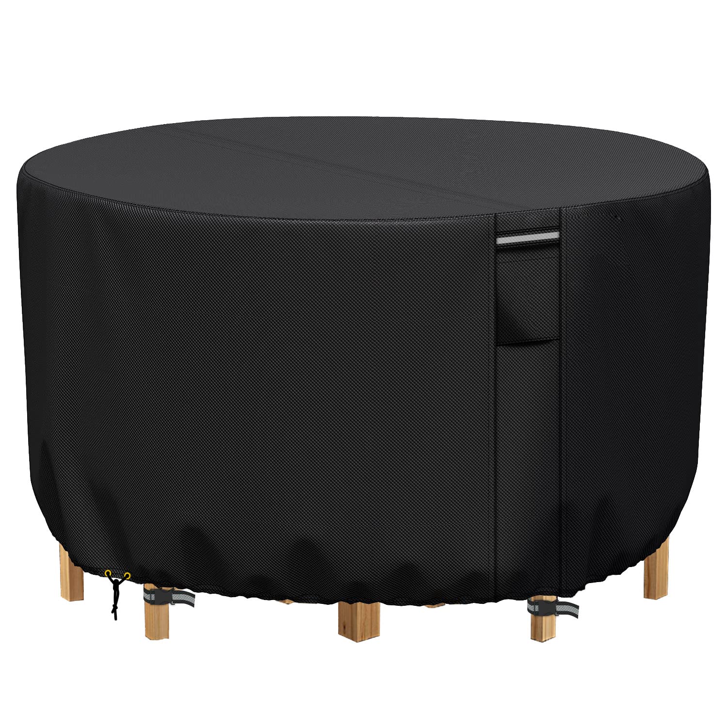 RICHIE Garden Furniture Covers Waterproof Garden Outdoor Table Cover 163x71cm, Heavy Duty 600D Oxford PVC Breathable Coating for Furniture Sets Patio Table Cover Black