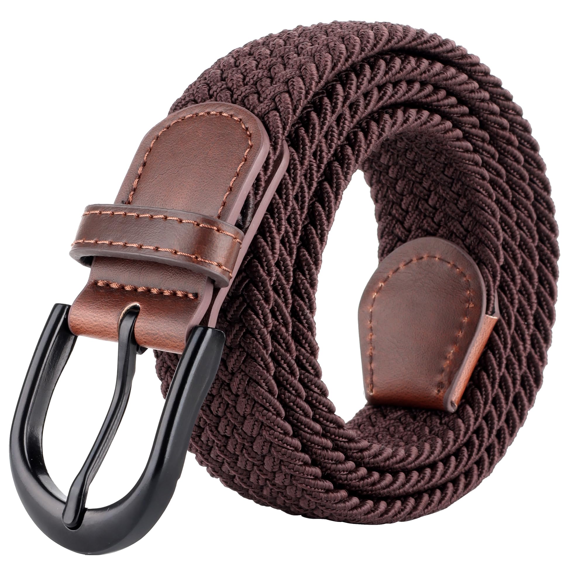 Mile High Life Braided Stretch Elastic Belts Pin Oval Solid