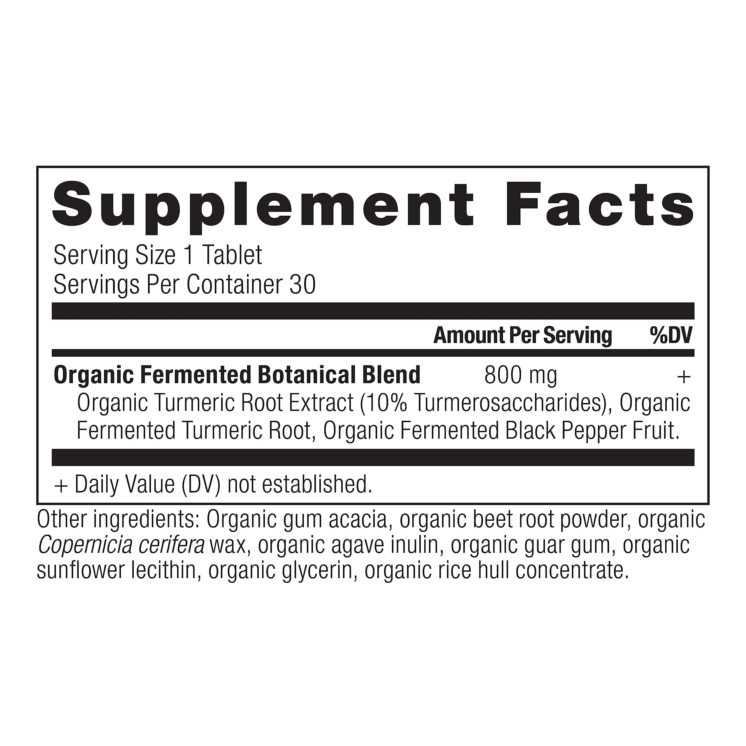 Ancient Nutrition Turmeric Capsules, Once Daily, Use as a Joint Supplement and Supports Inflammation, Gluten Free, Paleo and Keto Friendly, 30 Tablets
