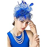 BABEYOND Fascinator Hats for Women Tea Party Hat Kentucky Fascinators Headband Derby Hats Wedding Flower Feathers Hair Clip