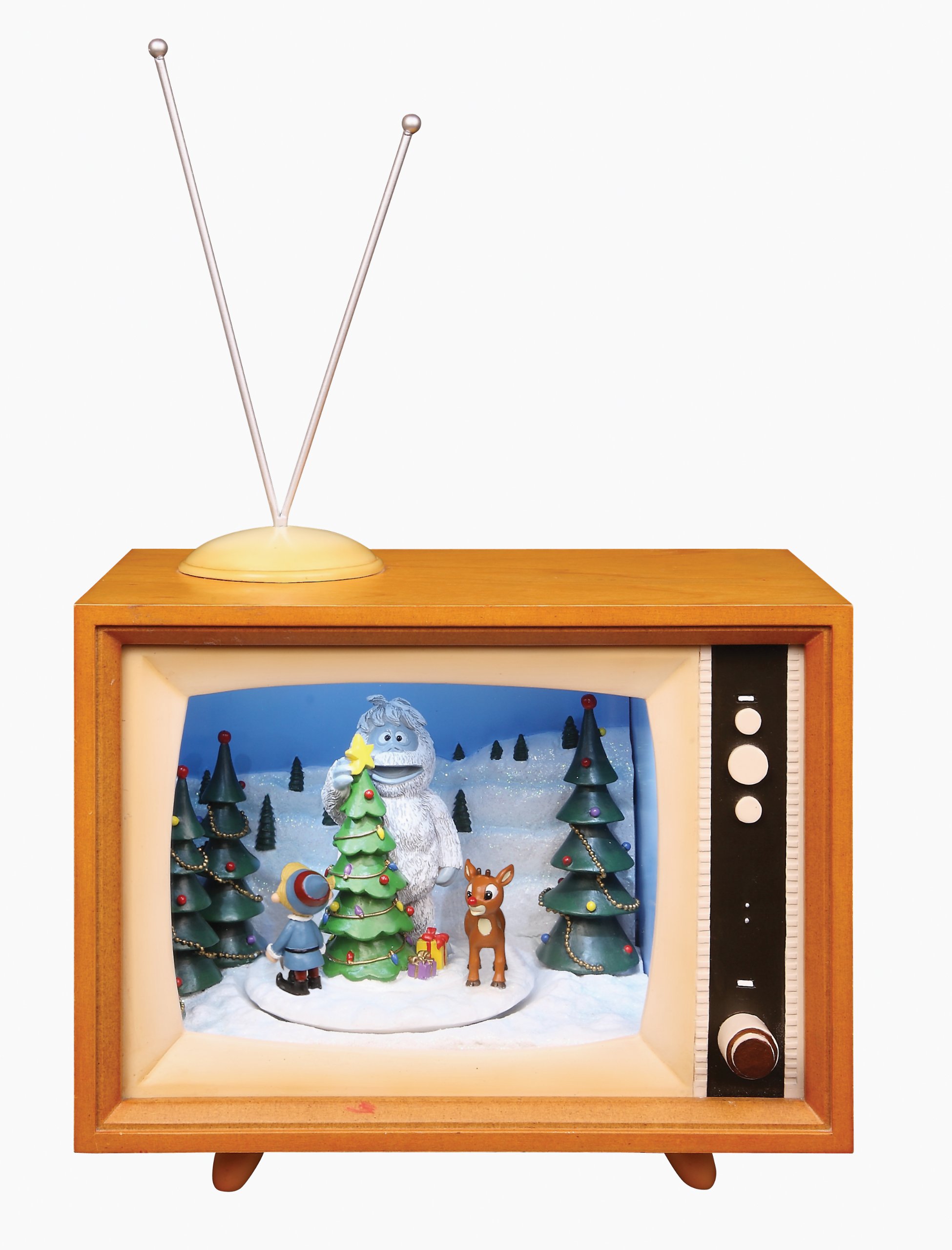 Photo 1 of Rudolph 8-1/2" Action Musical Lighted TV The Red Nose Reindeer and Friends