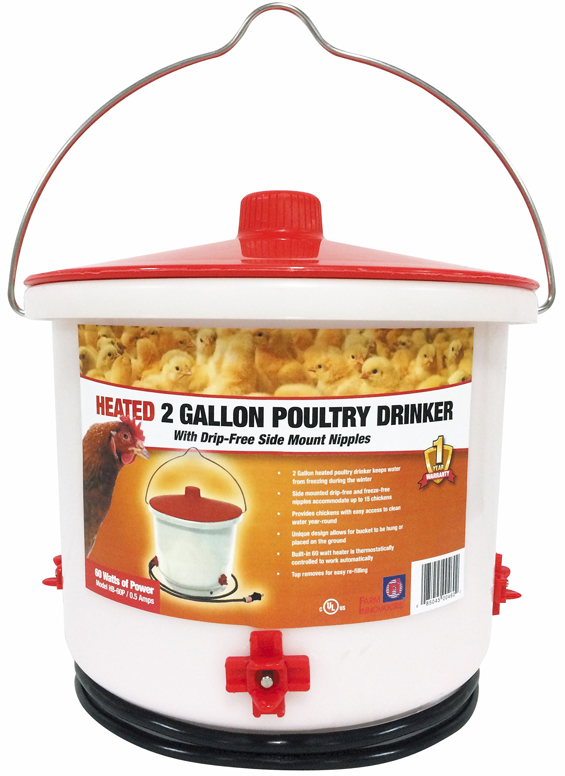 (incomplete’)Farm Innovators HB-60P Heated 2 Gallon Poultry Drinker