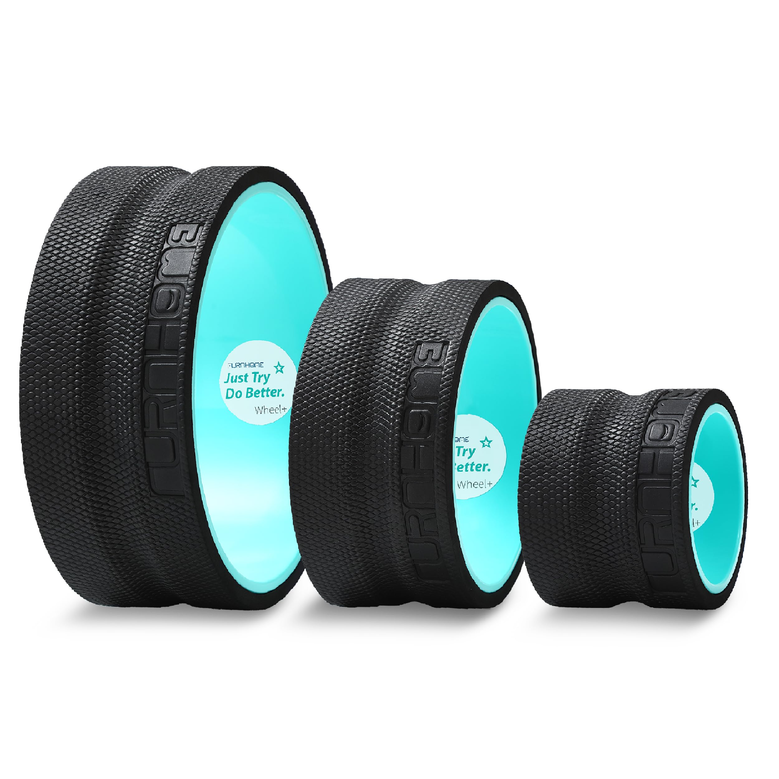 Photo 1 of Furnhome Back Roller - Back Wheel for Deep Tissue Massage,Yoga Wheel for Back Pain & Stretching- Comfy Deep Tissue Massage Roller (3-Pack)