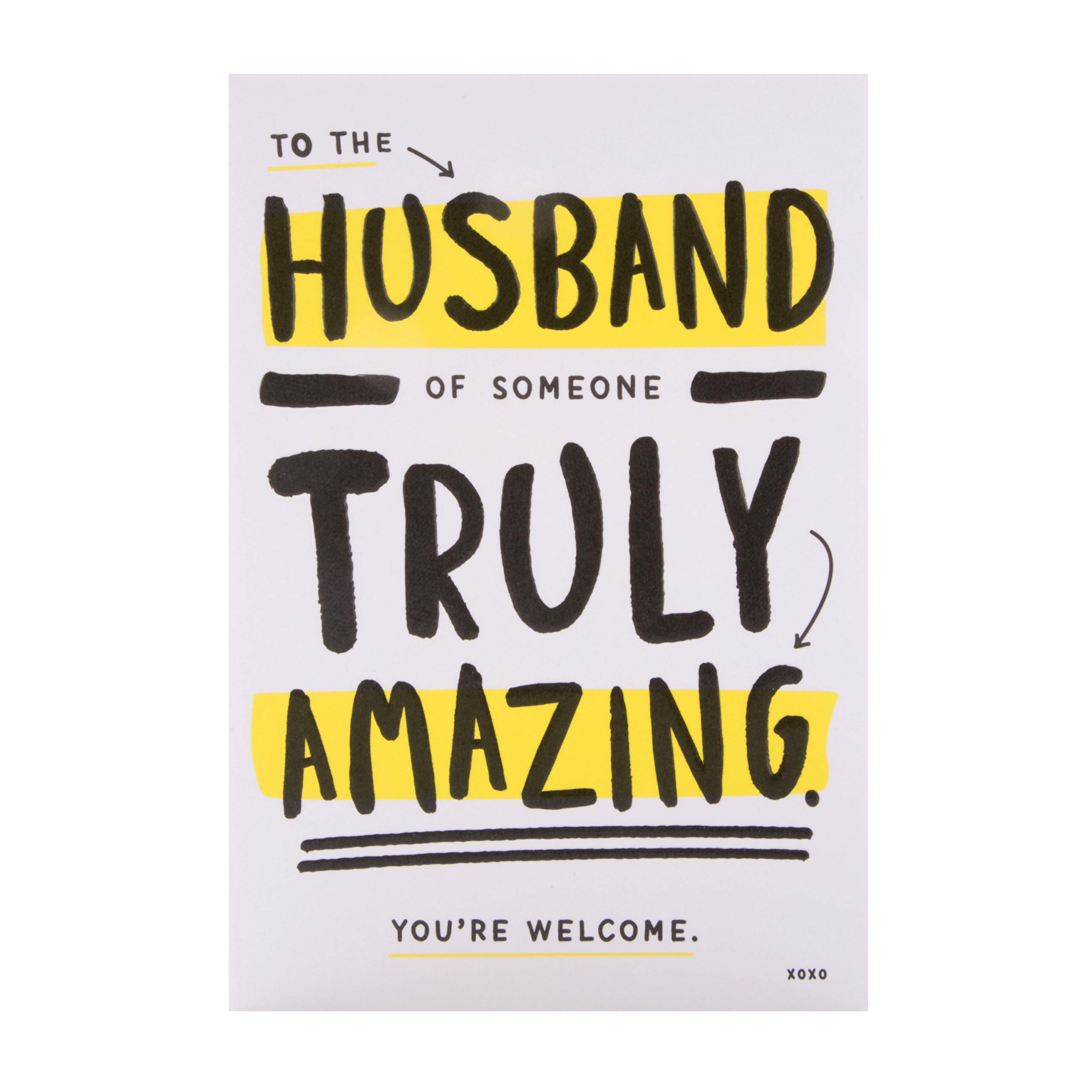 Hallmark Birthday Card for Husband - Funny Contemporary Text Based Design