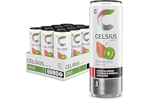 CELSIUS Sparkling Kiwi Guava, Functional Essential Energy Drink 12 Fl Oz (Pack of 12)