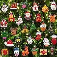 30pcs Mini Christmas Ornaments for Mini Tree Decorations Small Christmas Ornaments Resin Miniatures for Craft Christmas Decor