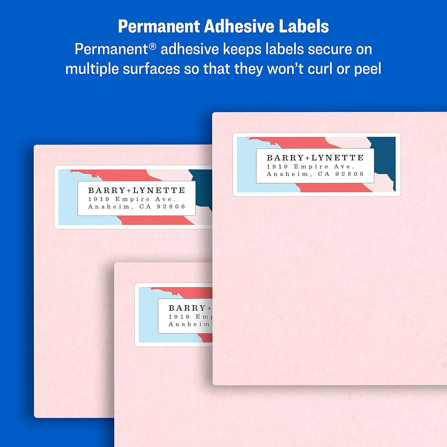 Avery 18160 Easy Peel Address Labels, 1 x 2-5/8, White, 300 Labels/Pack : Office Products