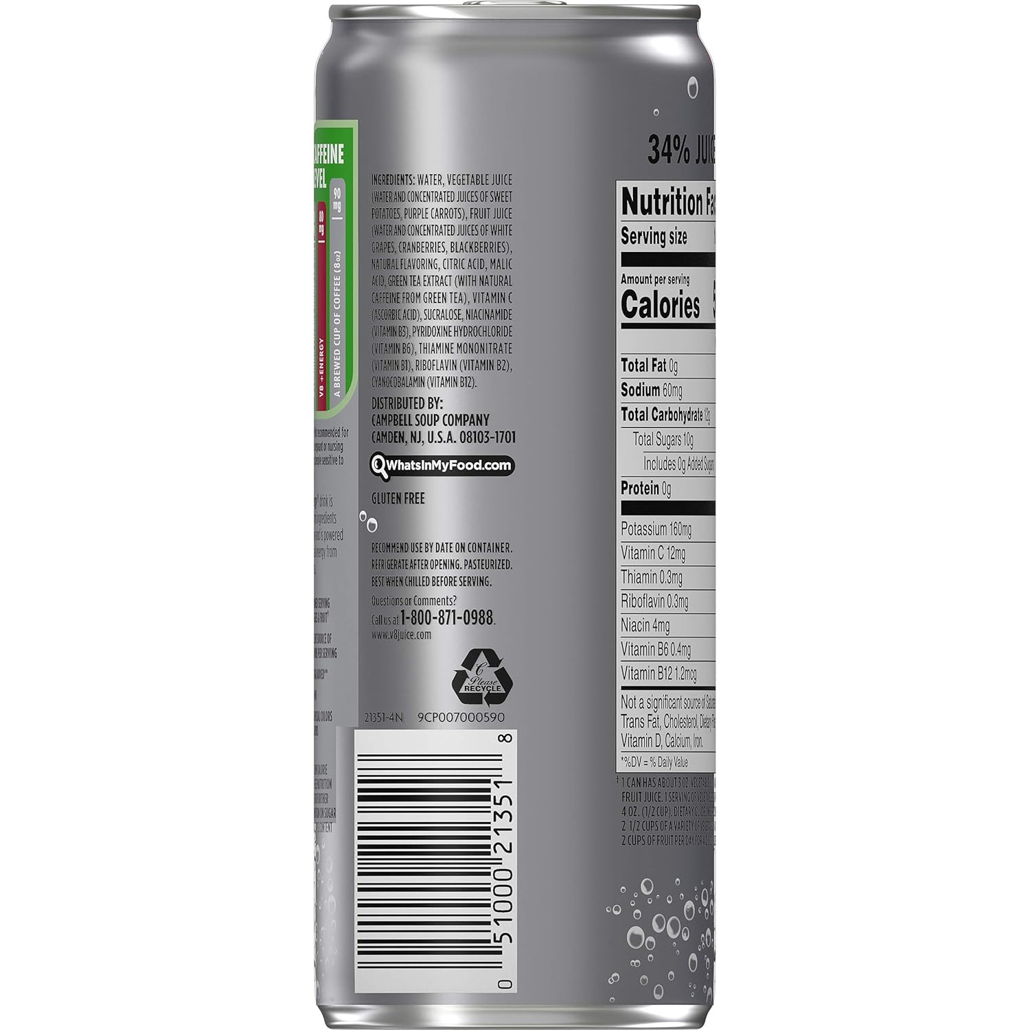 V8 Plus Energy Nutrition Facts Blog Dandk