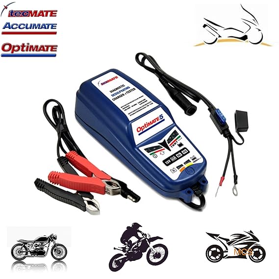 Erhaltungsladung Ladegerät OPTIMATE 5 12 V 8 120 Ah Schalter Motorrad Quad Amazon.de Auto