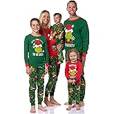 Dr. Seuss How GRINCH Stole Christmas Lights Matching Family Pajama Set
