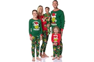 Dr. Seuss How GRINCH Stole Christmas Lights Matching Family Pajama Set