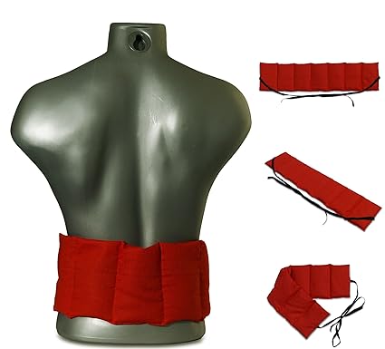 Faja térmica lumbar de semillas con siete compartimientos y cintas ...