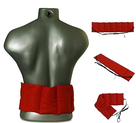 Faja térmica lumbar de semillas con siete compartimientos y cintas ...