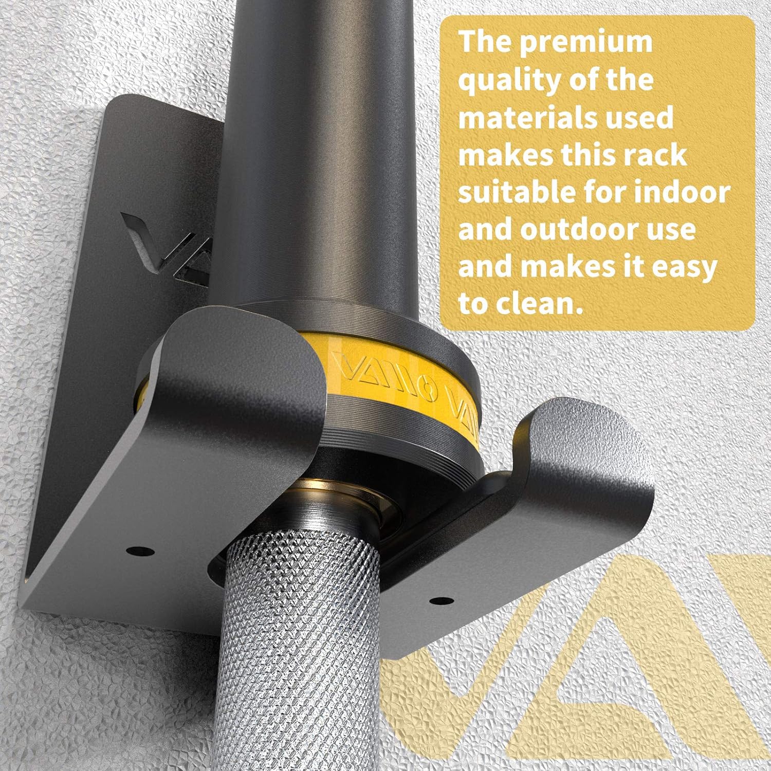 VAIIO Single Olympic Barbell Hanger, Garage Gym Bar Wall Rack, Vertical Barbell Mount Rack, Black Powder Coated, Space Saving Commercial or Home Gym Accessory, Holds Under 33mm Bar Size : Sports & Outdoors