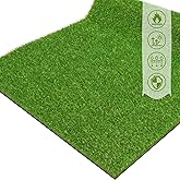 Artificial Grass Turf Lawn 3' x 5' Outdoor Rug, 0.8" Premium Realistic Turf for Garden, Yard, Home Landscape, Playground, Dogs Synthetic Grass Mat Fake Grass Rug