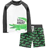 Simple Joys by Carter's Baby Boys' Swimsuit Trunk and Rashguard Set