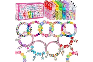 leitait Lot de 24 baguettes de bracelet, kit de fabrication de bijoux, loisirs créatifs pour enfants, fournitures de fête lic