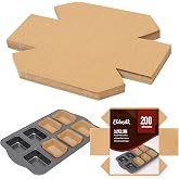 Eldosilk 200Pcs Mini Loaf Parchment Liners 3&times;2 Inch | Disposable Non-Stick Baking Liners, Ideal for Banana Bread, Meatloaf, Nut Bread &amp; All Standard Mini Loaf Pans