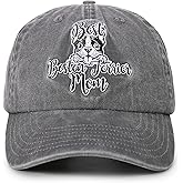 InnoBeta Boston Terrier Gifts for Women, Best Boston Terrier Mom Hat Gifts for Christmas, Birthday, Adjustable Embroidered Baseball Cap