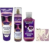 Bath & Body Works Winterberry Wonder Trio Gift Set - Body Cream, Fragrance Mist and Body Wash - with a Lavender Dream Bar Soap - Full Size