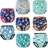 SMULPOOTI 8 Packs Reusable Toddler Training Underwear for Potty Training and Strong Absorbent Training Underwear for Boys 4t
