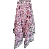 Hand Block Print Sarong, Women Bikini Multi Colour Cover Pareo Hand Dyed Scarves Indian Hand Block Print Scarves,Stole Cotton Scarves Size 44x72 Inch ss017