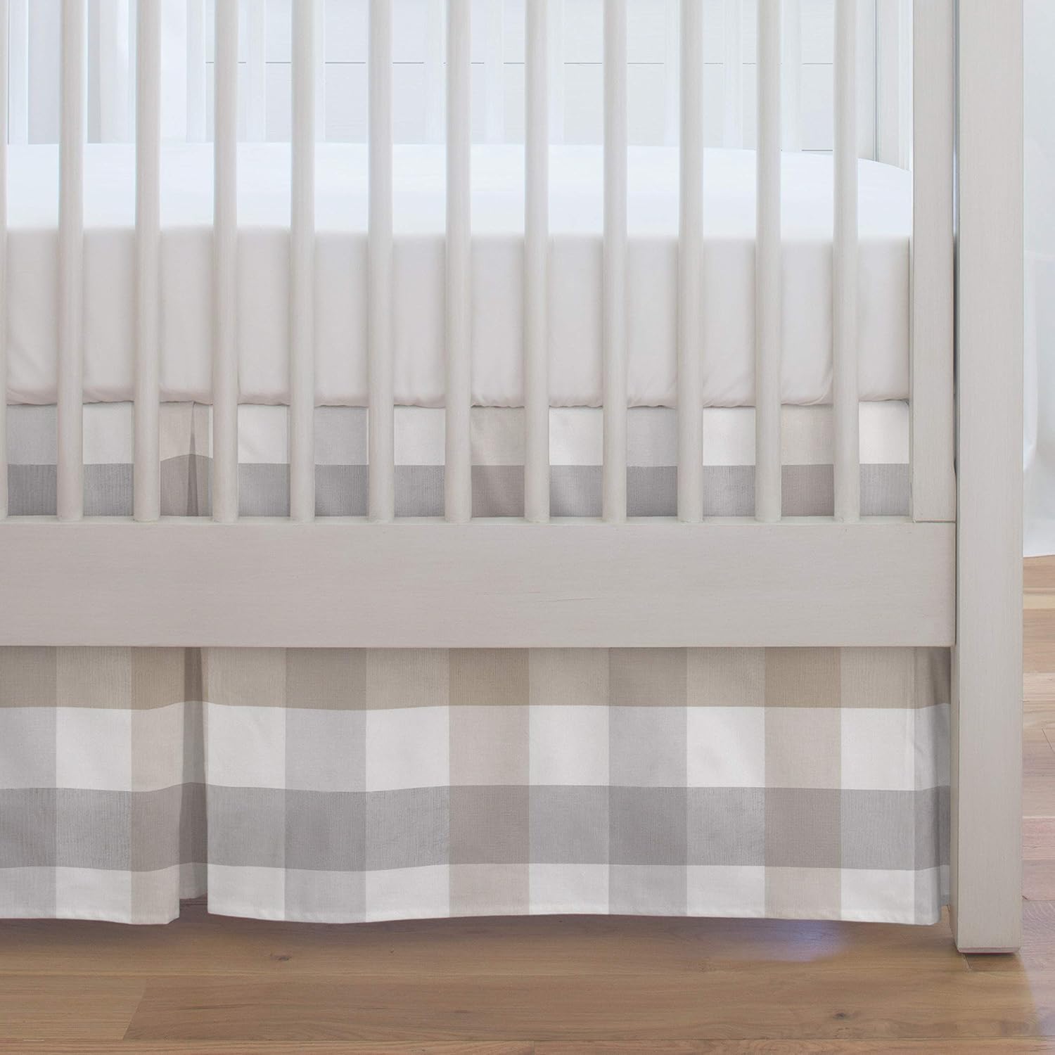 dark grey crib skirt