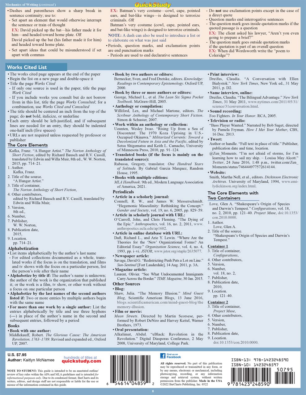 Mua APA/MLA Guidelines - 7th/9th Editions Style Reference for Writing ...